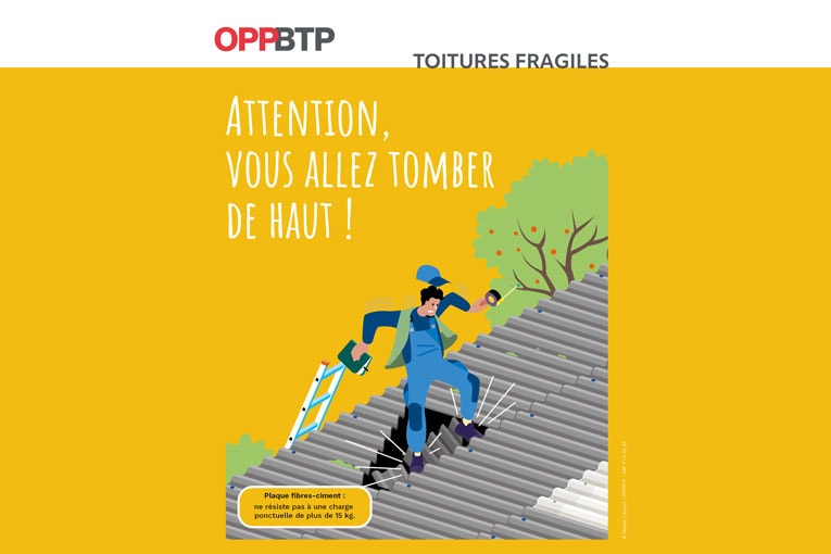 L’OPPBTP relance sa campagne “Travaux en hauteur, pas droit à l’erreur”. [©OPPBTP]