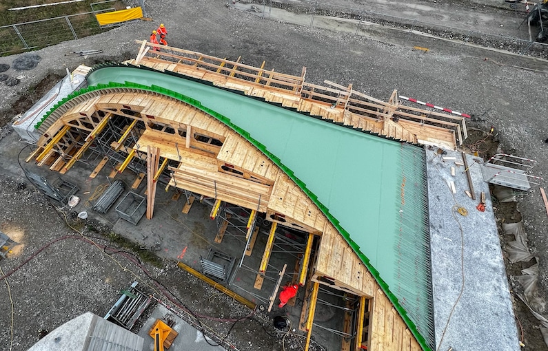 Le Beautiful Bridge de Genève a bénéficié d'un coffrage SMG Turtschi.