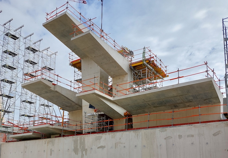 Atout Coffrage a permis la construction des plongeons de la piscine olympique. [©ATout Coffrage]