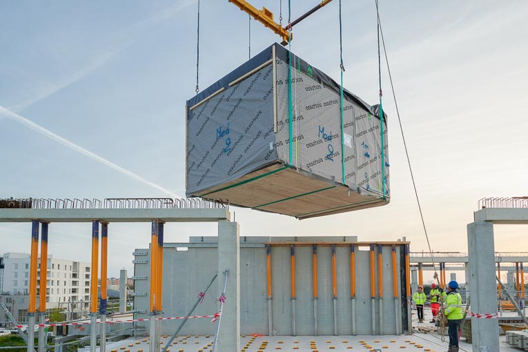 Mise en place d’un module Ossabois. [©GA Smart Building]