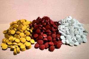 Mini-tablettes de colorants pour béton proposées par Supply Company. [©Supply Compagny]