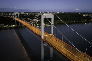 Le pont d'Aquitaine est un chantier emblématique en béton de la Nouvelle Aquitaine. [©Bordeaux Métropole]