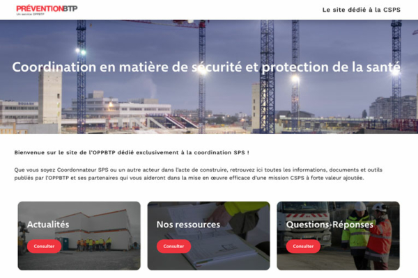 L’OPPBTP lance un nouveau site dédié à la sécurité sur les chantiers. [©OPPBTP]