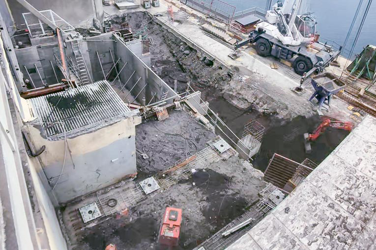 Construction des infrastructures en béton de la nouvelle ligne de production. [©Teralta]