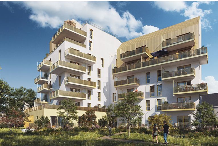 L’ensemble se compose de 4 bâtiments, pour une surface totale de bureaux de 21 280 m². Les A, B, C et D vont du R+4 au R+6.[©Groupe Lamotte]