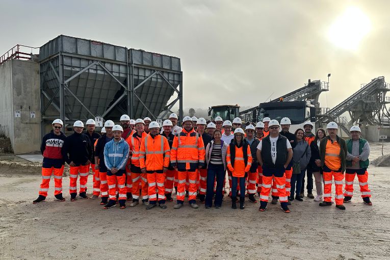 Accueil des nouveaux collaborateurs lundi 3 novembre 2025, jour effectif de la reprise de quatre sites exploités par Carrières Audoin & Fils. [©Heidelberg Materials