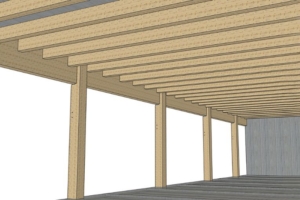 Plancher mixte bois-béton développé par Timberium. [©Timberium]