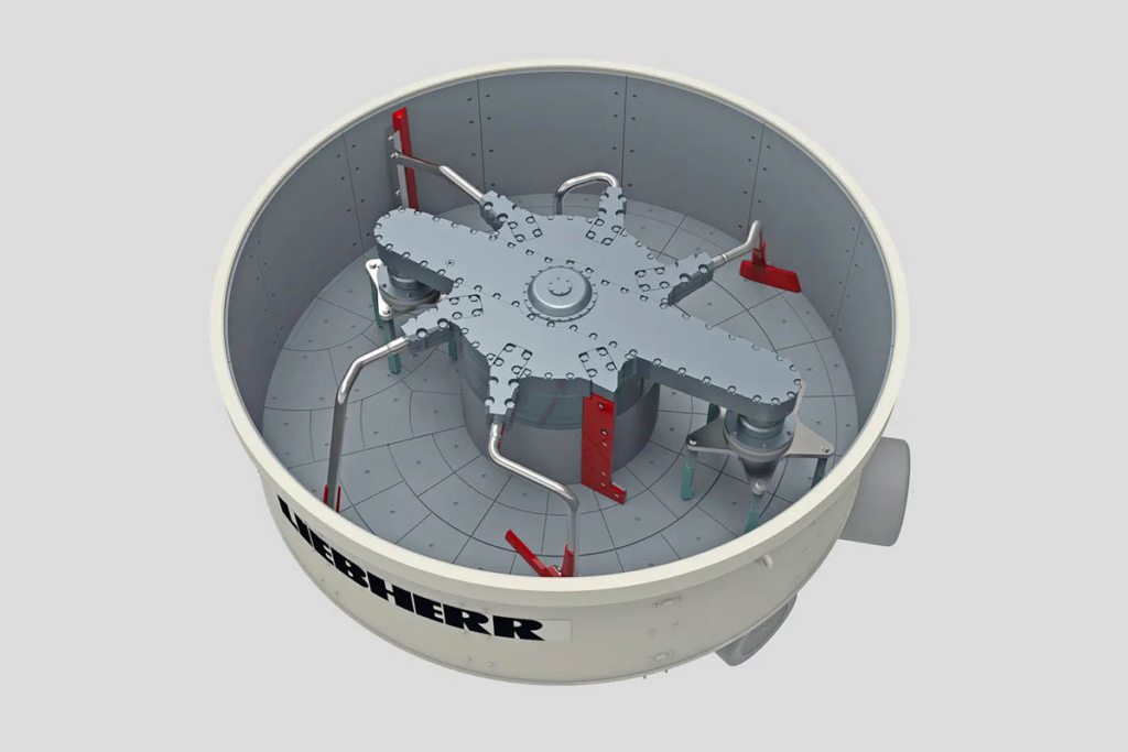 Le système de nettoyage haute pression LiClean peut être intégré aux malaxeurs Liebherr. [©Liebherr]