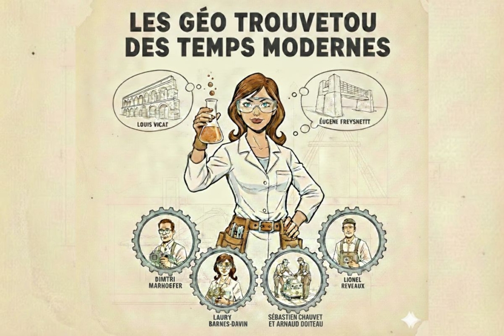ACPresse à la rencontre de 4 inventeurs dans le monde du béton, de véritables Géo Trouvetou des temps modernes. [Image générée par l'IA]