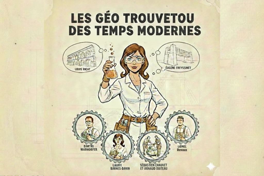 ACPresse à la rencontre de 4 inventeurs dans le monde du béton, de véritables Géo Trouvetou des temps modernes. [Image générée par l'IA]