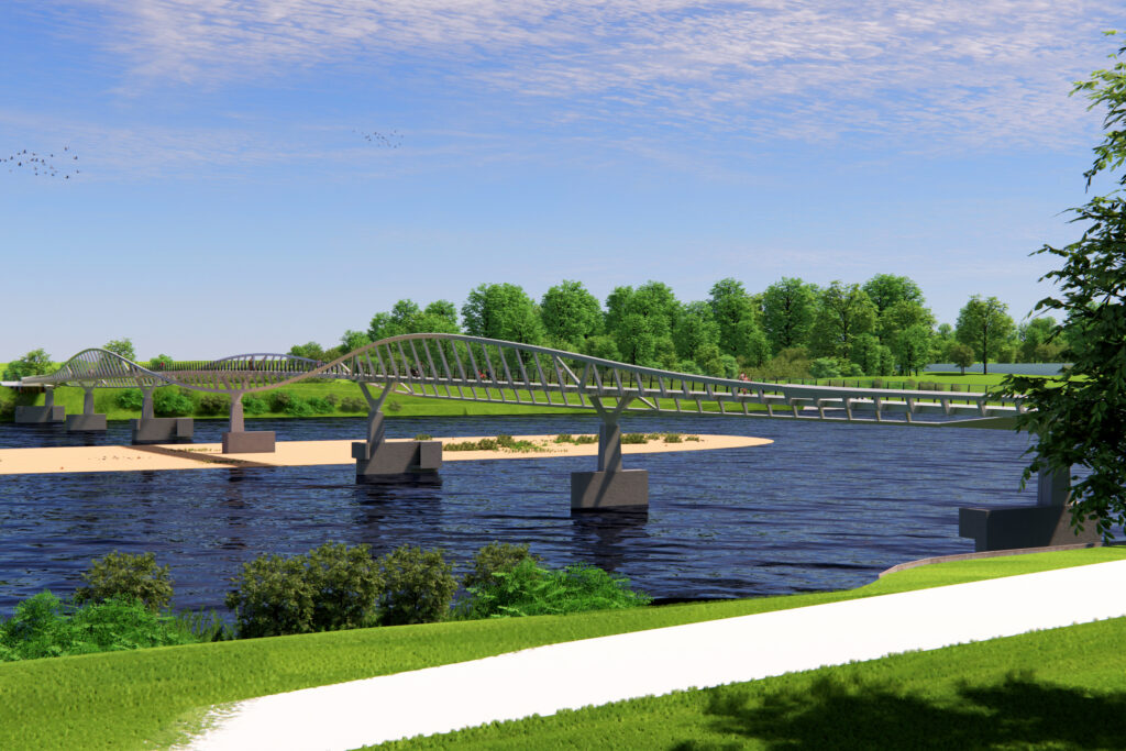 Un prototype de passerelle pour traverser la Loire
