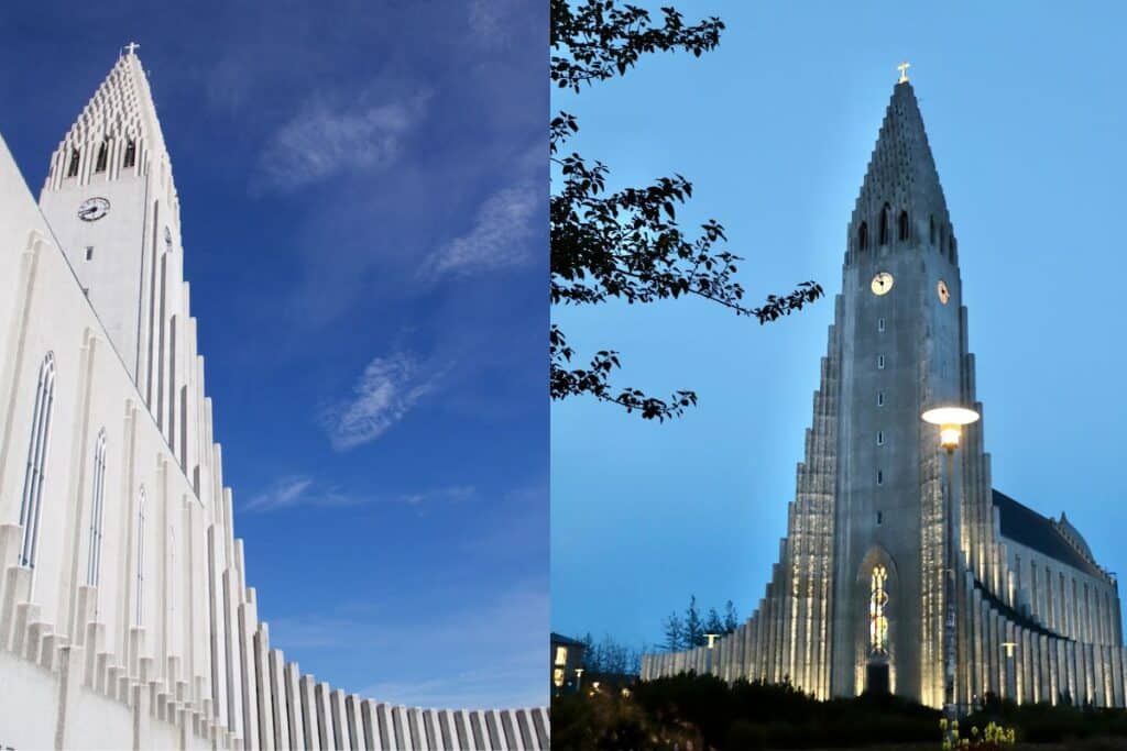 Visible à 20 km à la ronde, l'église Hallgrímskirkja est devenue le monument phare de Reykjavík. [©Arni Thordarson/Eglise Hallgrímskirkja]