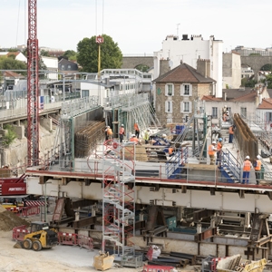 Grand Paris Express : Le pont dalle de la constituera le toit de la future gare d’Arcueil – Cachan de la ligne 15 Sud. [©SGP]