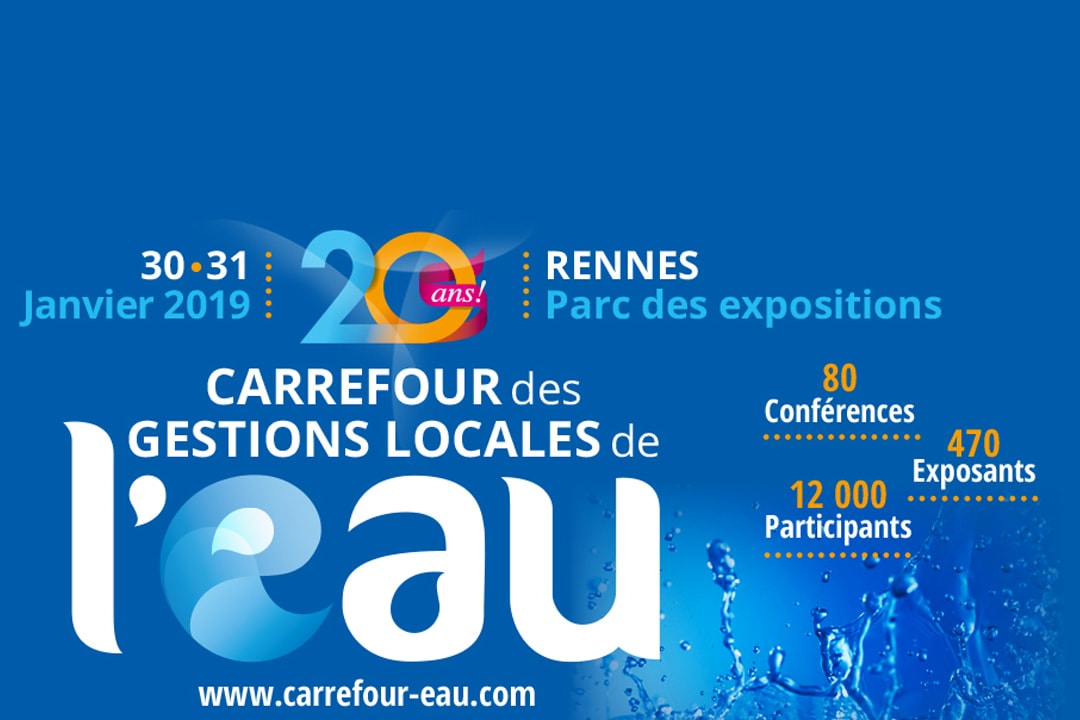 Affiche du Carrefour de l’eau où sera présent une village béton.