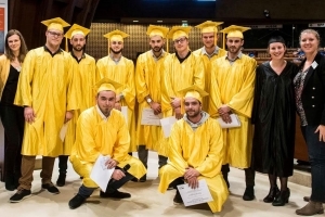 Les étudiants diplômés de la formation en alternance de Soprema Entreprises.