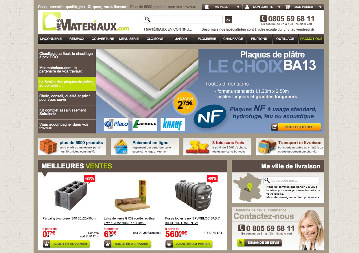 Cap Matériaux : Un succès online