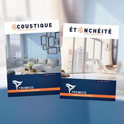 Les deux nouveaux catalogues recensent les grandes familles de solutions de l’entreprise : l’étanchéité et l’acoustique. [©Tramico]