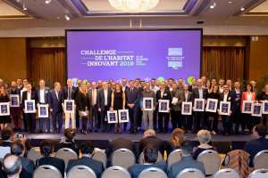 Les lauréats du Challenge de l’habitat innovant 2019 récompensés à l’occasion du séminaire technique du LCA-FFB, à Athènes. [©LCA-FFB]