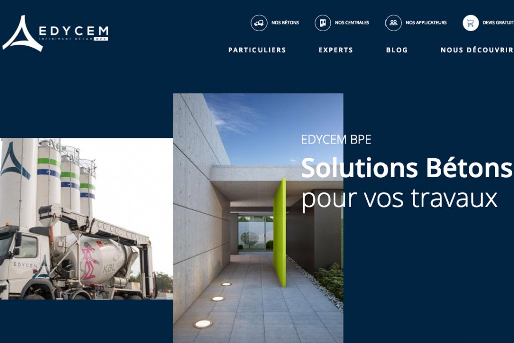 Edycem BPE dévoile son nouveau site internet. Les internautes trouveront toute l’offre de produits et de service de l’industriel. [©Edycem]