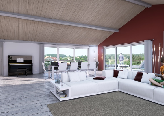 Unilin Insulation : Sous-faces décoratives pour caissons chevronnés